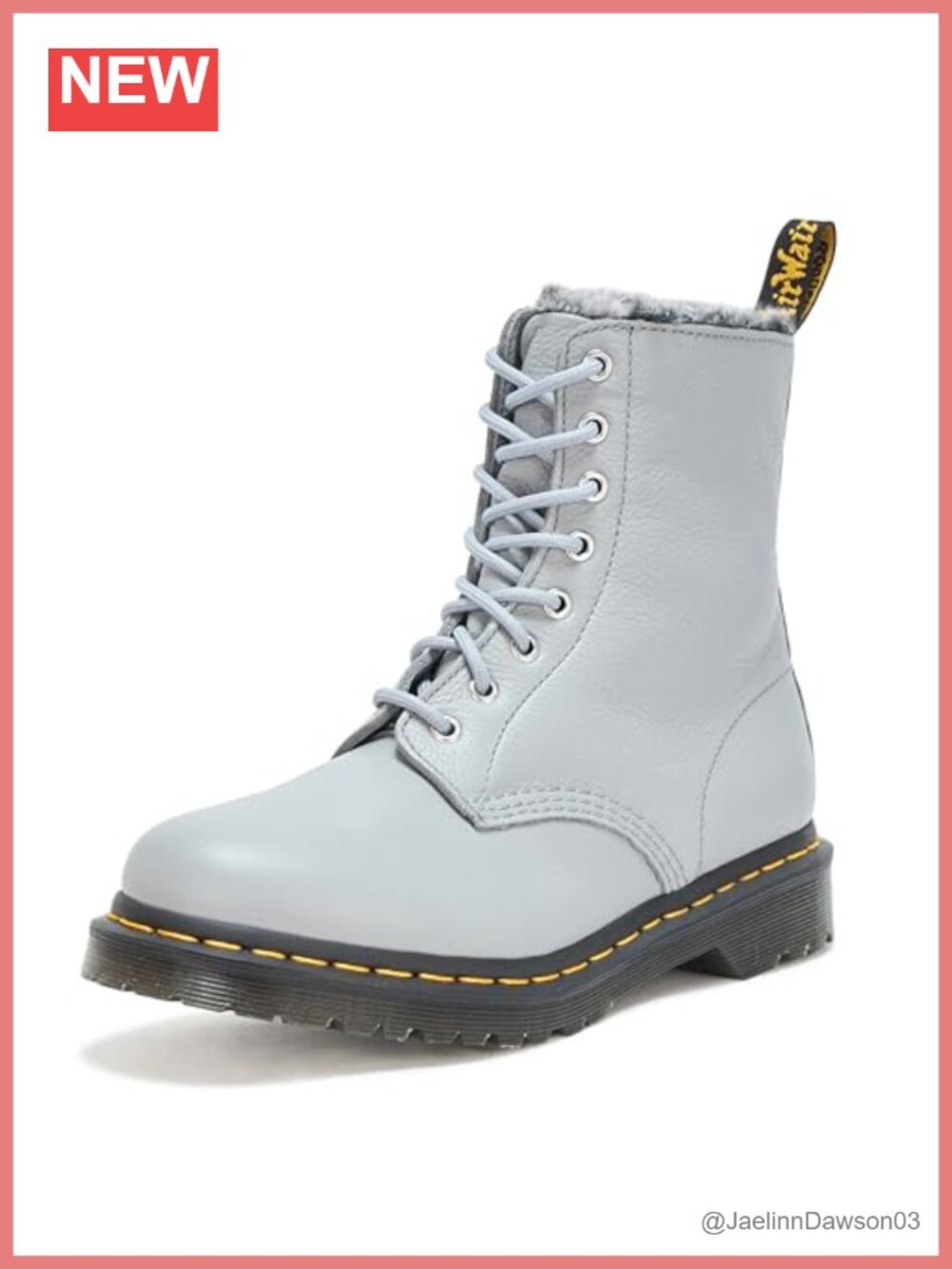 Faux Fur Lined Virginia Leather Lace-Up Ankle Fashion Boot